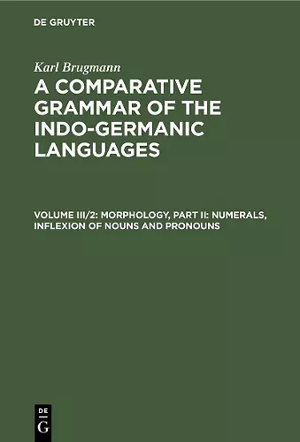 Morphology, Part II: Numerals, Inflexion of Nouns and Pronouns cover