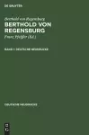 Berthold Von Regensburg: Berthold Von Regensburg. Band 1 cover