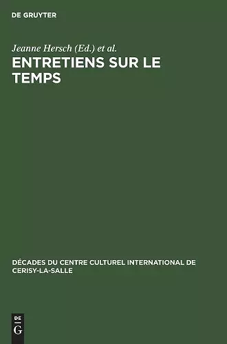 Entretiens Sur Le Temps cover