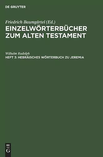 Hebräisches Wörterbuch Zu Jeremia cover