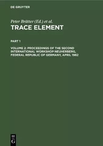 Proceedings of the Second International Workshop Neuherberg, Federal Republic of Germany, April 1982 cover