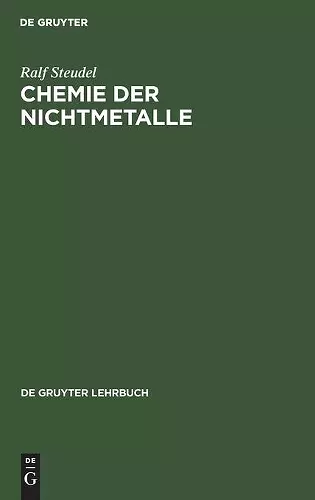 Chemie Der Nichtmetalle cover