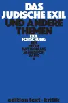 Das Jüdische Exil Und Andere Themen cover