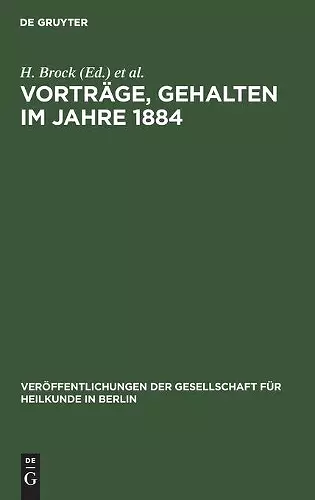 Vorträge, Gehalten Im Jahre 1884 cover