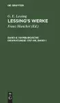 Hamburgische Dramaturgie 1767-69, Band 1 cover