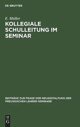 Kollegiale Schulleitung Im Seminar cover