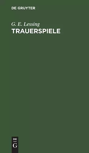 Trauerspiele cover