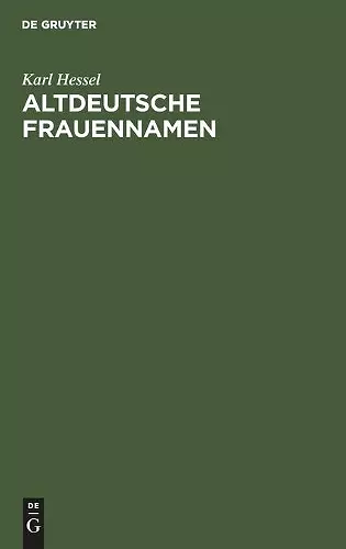 Altdeutsche Frauennamen cover