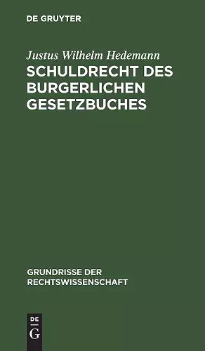 Schuldrecht des Burgerlichen Gesetzbuches cover