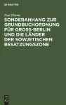 Sonderanhang zur Grundbuchordnung für Groß-Berlin und die Länder der sowjetischen Besatzungszone cover