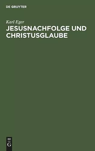 Jesusnachfolge und Christusglaube cover
