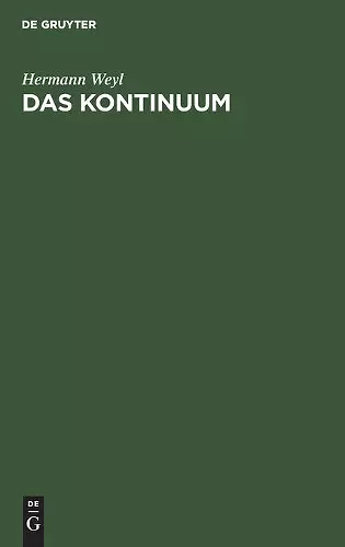 Das Kontinuum cover