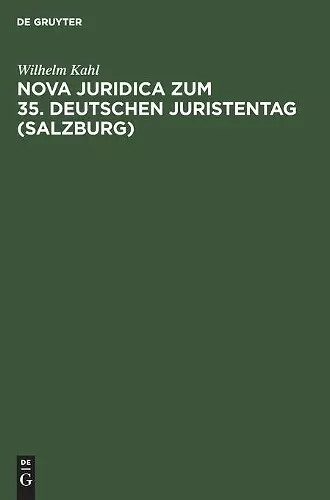 Nova Juridica zum 35. Deutschen Juristentag (Salzburg) cover