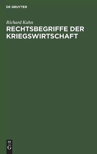 Rechtsbegriffe der Kriegswirtschaft cover