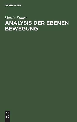 Analysis der Ebenen Bewegung cover