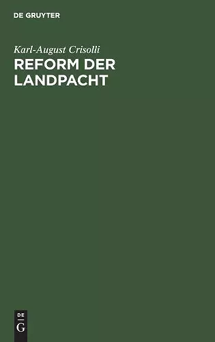 Reform der Landpacht cover