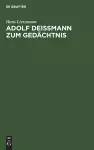 Adolf Deißmann zum Gedächtnis cover