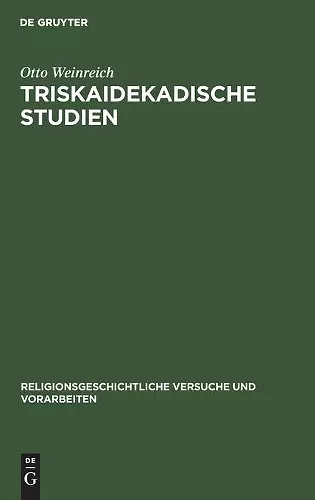 Triskaidekadische Studien cover