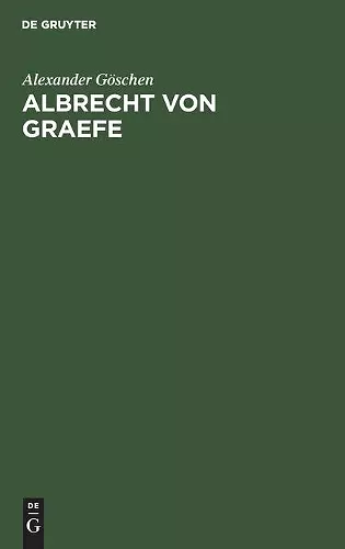 Albrecht von Graefe cover