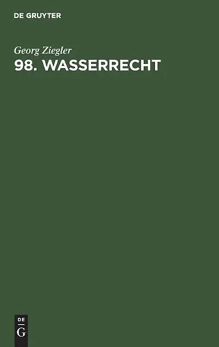 98. Wasserrecht cover