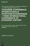 Troisième Conférence Internationale d'Histoire Économique / Third International Conference of Economic History. Volume 5 cover