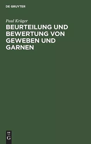 Beurteilung und Bewertung von Geweben und Garnen cover