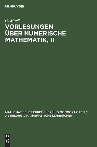 Vorlesungen Über Numerische Mathematik, II cover