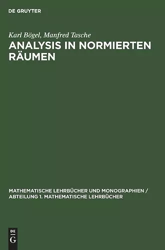 Analysis in Normierten Räumen cover