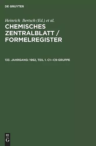 1962, Teil 1. C1--C9-Gruppe cover