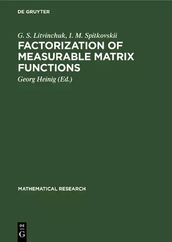 Factorization of Measurable Matrix Functions cover