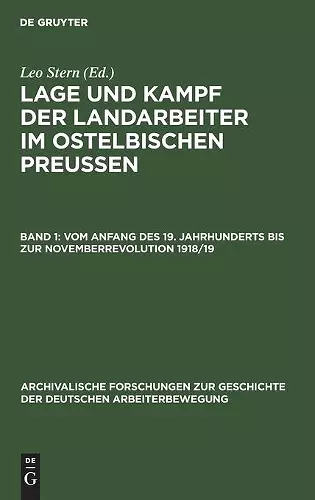 (Vom Anfang Des 19. Jahrhunderts Bis Zur Novemberrevolution 1918/19) cover