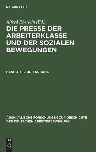 S-Z Und Anhang cover