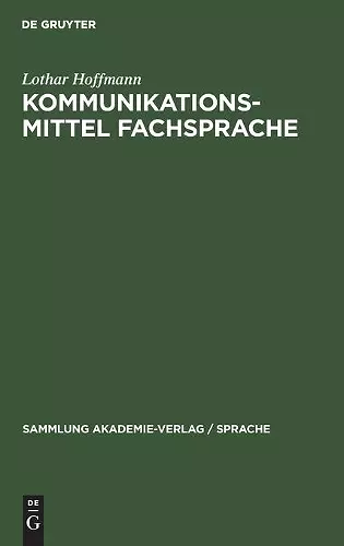 Kommunikationsmittel Fachsprache cover