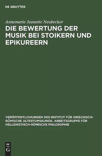 Die Bewertung Der Musik Bei Stoikern Und Epikureern cover