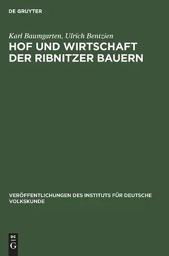 Hof Und Wirtschaft Der Ribnitzer Bauern cover