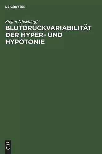 Blutdruckvariabilität Der Hyper- Und Hypotonie cover
