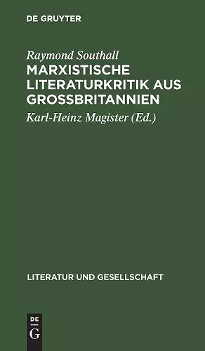 Marxistische Literaturkritik Aus Großbritannien cover
