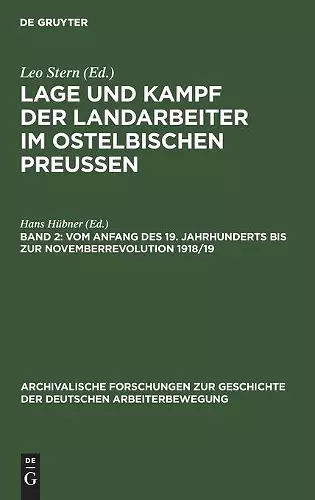 Vom Anfang Des 19. Jahrhunderts Bis Zur Novemberrevolution 1918/19 cover