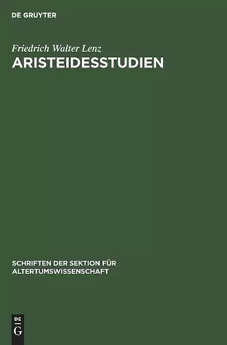 Aristeidesstudien cover