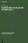 Kleine Philologische Schriften, I cover
