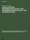 Sozialistische Betriebswirtschaft Und Moderne Informations- Und Rechentechnik cover