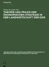 Theorie Und PRAXIS Der Ökonomischen Strategie ın Der Landwirtschaft Der DDR cover
