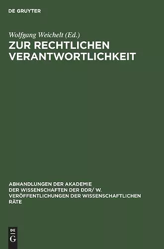 Zur Rechtlichen Verantwortlichkeit cover