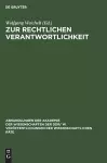 Zur Rechtlichen Verantwortlichkeit cover
