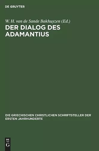 Der Dialog Des Adamantius cover