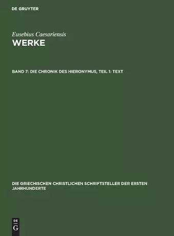 Die Chronik Des Hieronymus, Teil 1: Text cover
