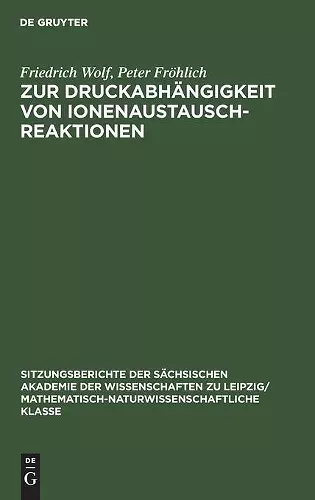 Zur Druckabhängigkeit Von Ionenaustauschreaktionen cover