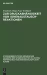 Zur Druckabhängigkeit Von Ionenaustauschreaktionen cover