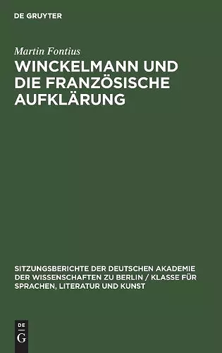 Winckelmann und die französische Aufklärung cover