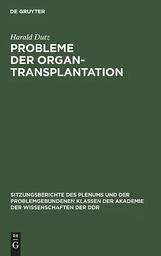 Probleme Der Organtransplantation cover